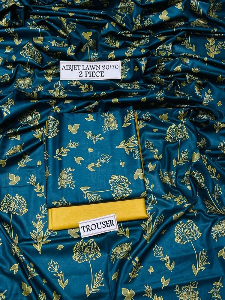 Elegant unstitched printed Lawn Suit (2 pcs)