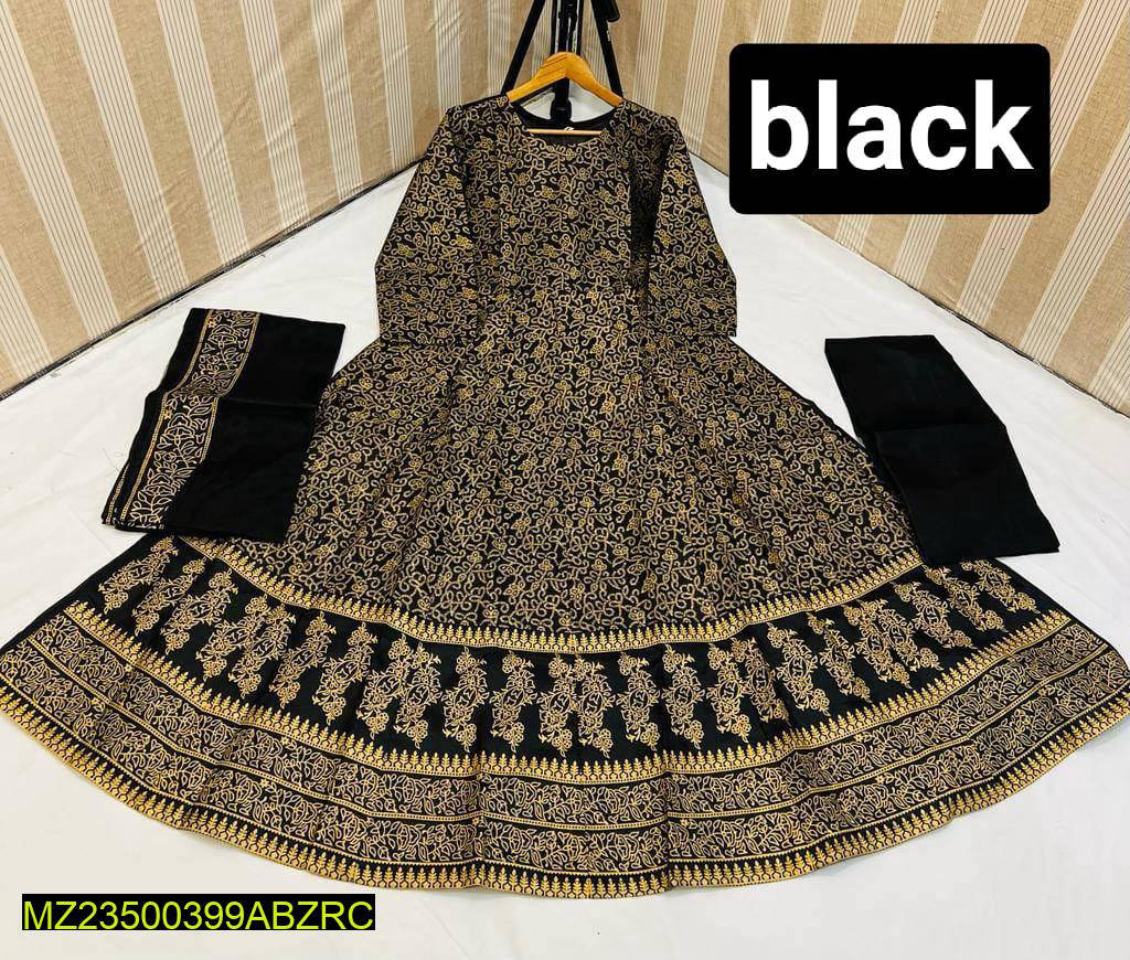 Exquisite Stitched Katan Silk Maxi