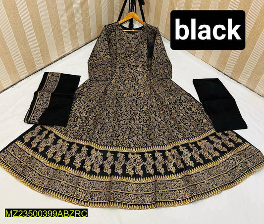 Exquisite Stitched Katan Silk Maxi